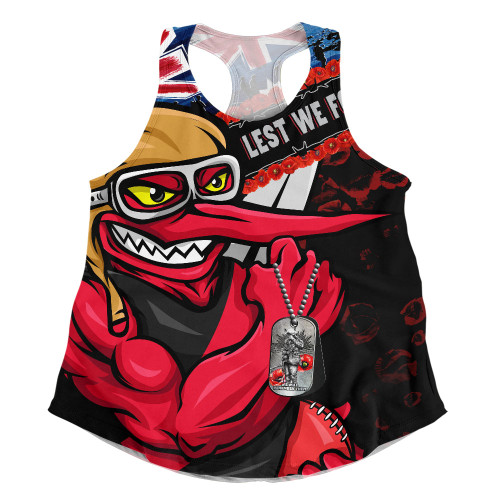 Essendon Women Racerback Singlet Lest We Forget Eternal Honor