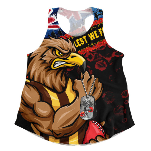 Hawthorn Women Racerback Singlet Lest We Forget Eternal Honor