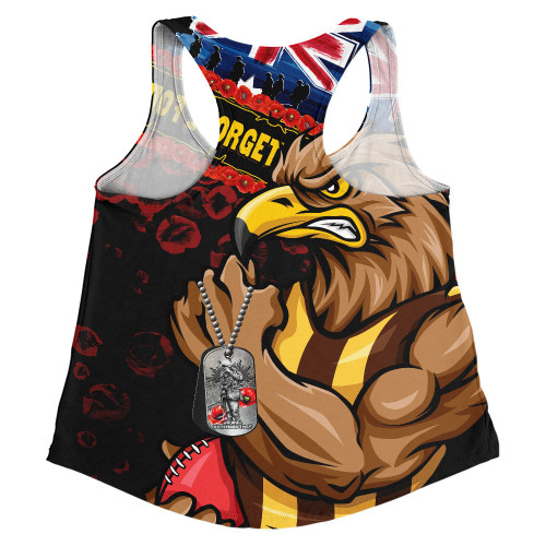 Hawthorn Women Racerback Singlet Lest We Forget Eternal Honor