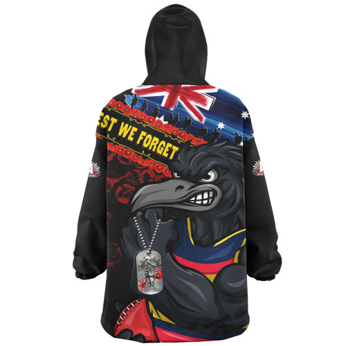 Adelaide Crows Snug Hoodie Lest We Forget Eternal Honor