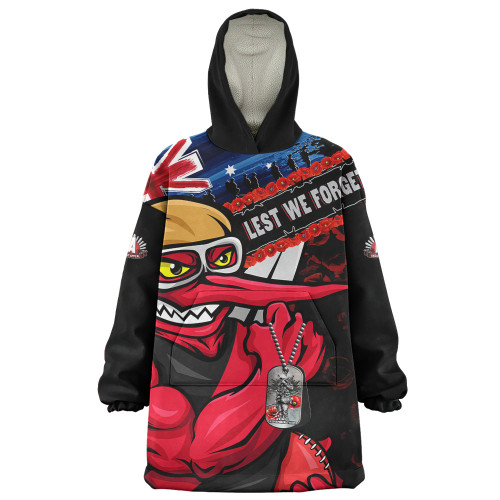 Essendon Snug Hoodie Lest We Forget Eternal Honor