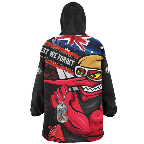 Essendon Snug Hoodie Lest We Forget Eternal Honor