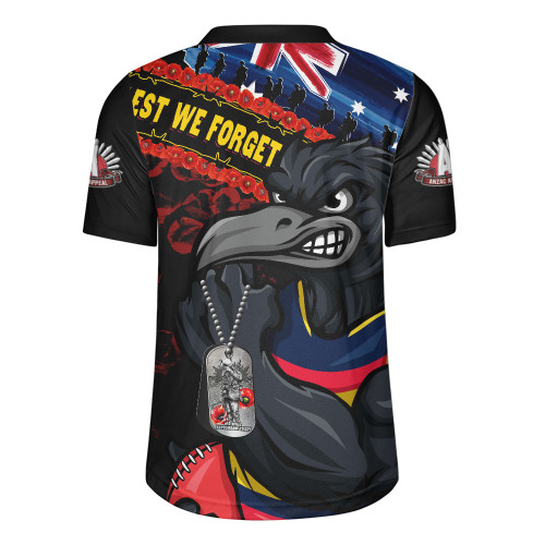 Adelaide Crows Rugby Jersey Lest We Forget Eternal Honor