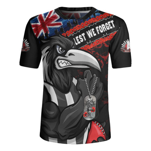 Collingwood Rugby Jersey Lest We Forget Eternal Honor