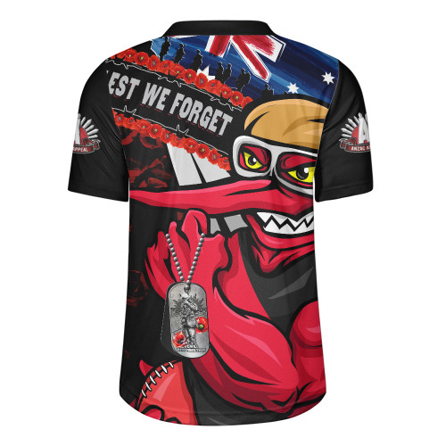 Essendon Rugby Jersey Lest We Forget Eternal Honor