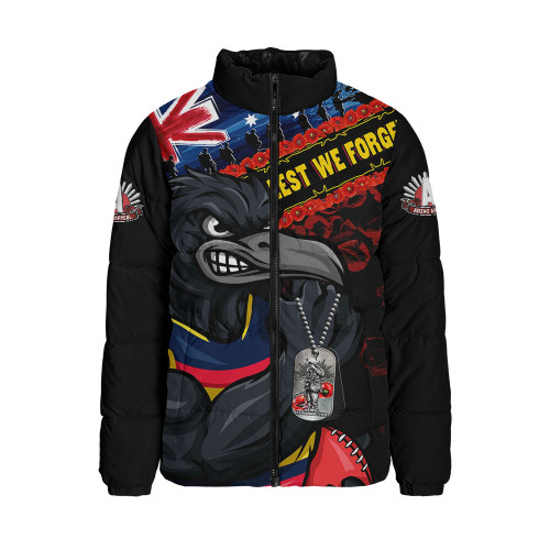 Adelaide Crows Padded Jacket Lest We Forget Eternal Honor