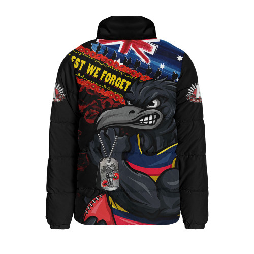Adelaide Crows Padded Jacket Lest We Forget Eternal Honor