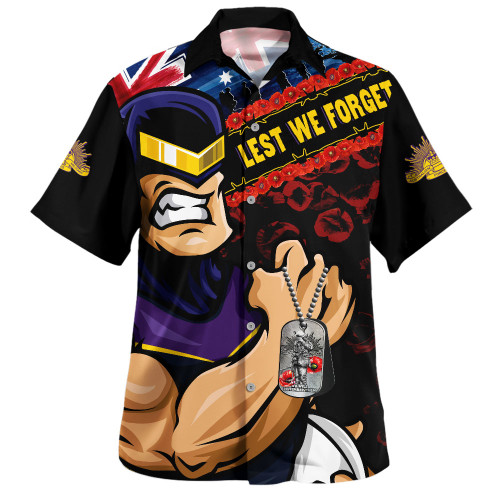 Melbourne Storm Hawaiian Shirt Anzac Remembrance Of The Fallen