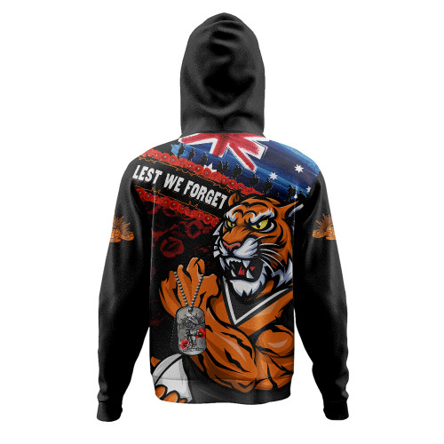 Wests Tigers Hoodie Anzac Remembrance Of The Fallen