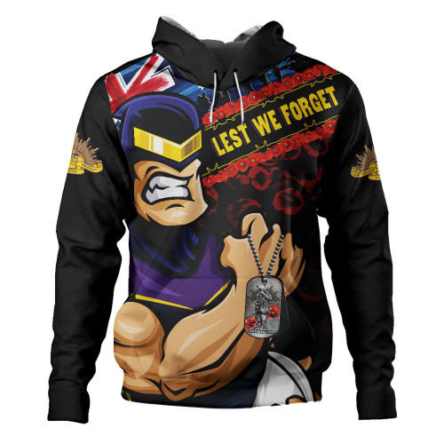 Melbourne Storm Hoodie Anzac Remembrance Of The Fallen