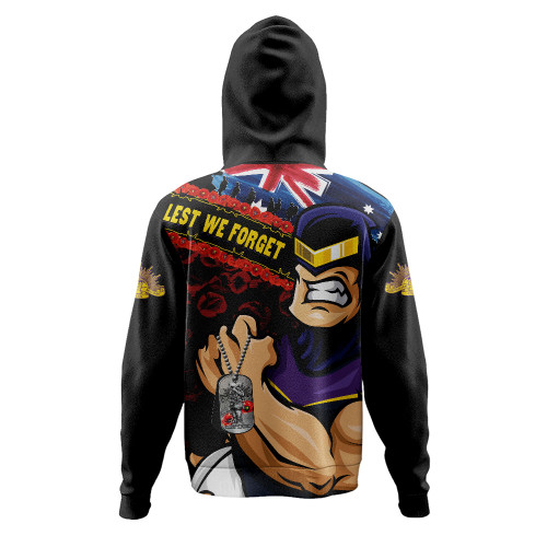 Melbourne Storm Hoodie Anzac Remembrance Of The Fallen