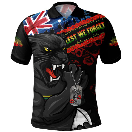 Penrith Panthers Polo Shirt Anzac Remembrance Of The Fallen