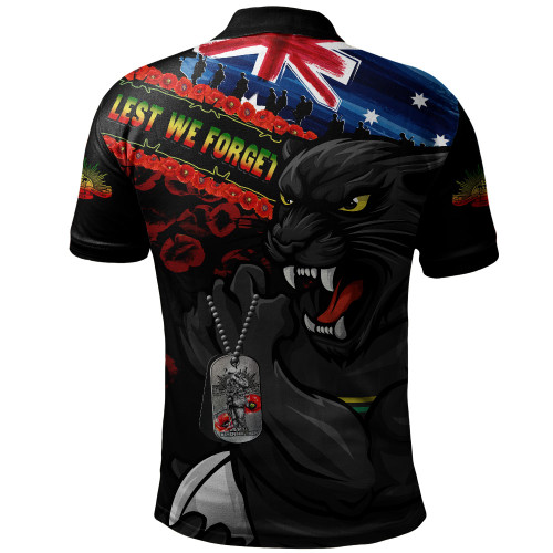 Penrith Panthers Polo Shirt Anzac Remembrance Of The Fallen