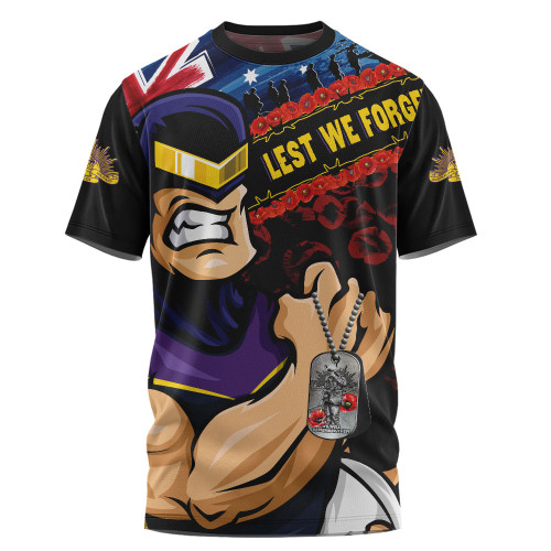 Melbourne Storm T-Shirt Anzac Remembrance Of The Fallen