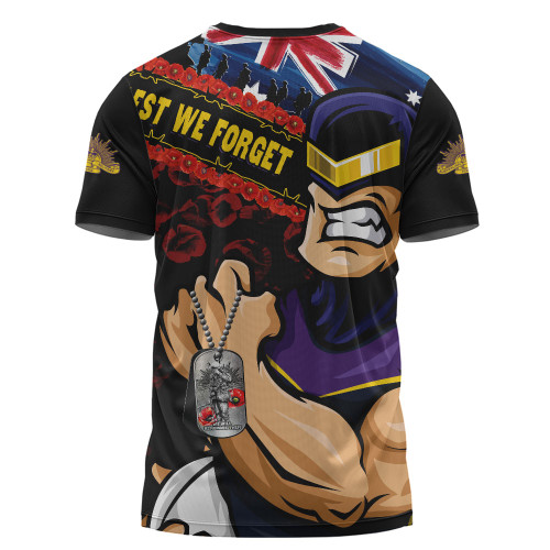 Melbourne Storm T-Shirt Anzac Remembrance Of The Fallen