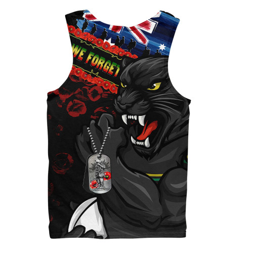 Penrith Panthers Men Singlet Anzac Remembrance Of The Fallen