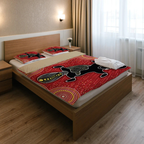 Australia Aboriginal Bedding Set - Indigenous Platypus Ver 4 Australia Aboriginal Bedding Set - Indigenous Platypus Ver 4