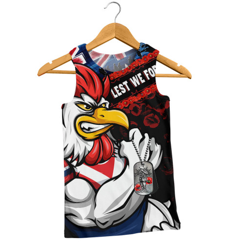 Sydney Roosters Men Singlet Anzac Remembrance Of The Fallen