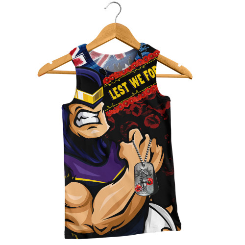 Melbourne Storm Men Singlet Anzac Remembrance Of The Fallen