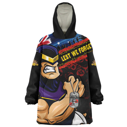 Melbourne Storm Snug Hoodie Anzac Remembrance Of The Fallen