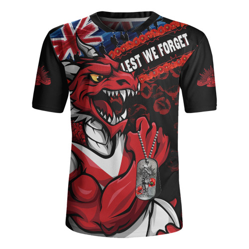 St. George Illawarra Dragons Rugby Jersey Anzac Remembrance Of The Fallen