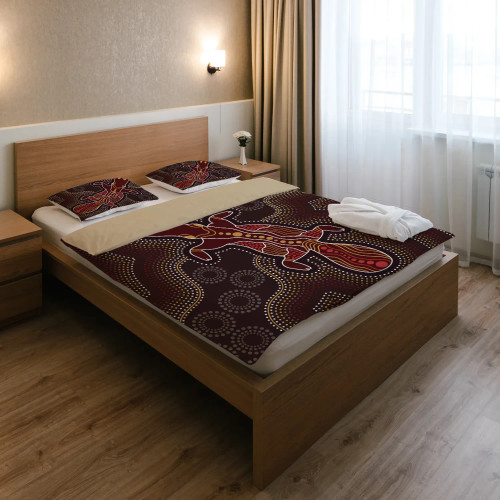 Australia Aboriginal Bedding Set - Indigenous Platypus Ver 17 Australia Aboriginal Bedding Set - Indigenous Platypus Ver 17
