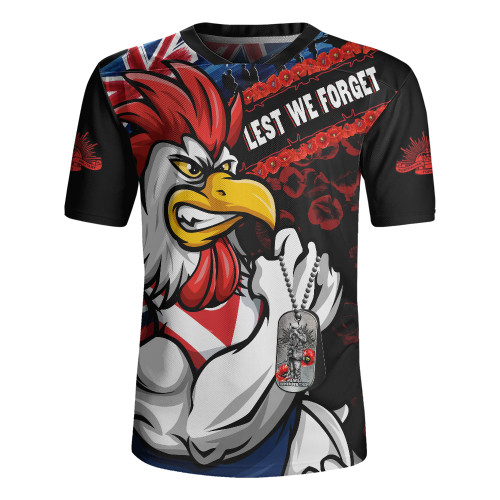 Sydney Roosters Rugby Jersey Anzac Remembrance Of The Fallen
