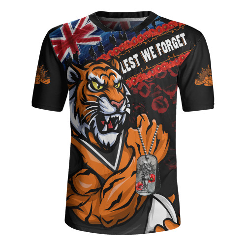 Wests Tigers Rugby Jersey Anzac Remembrance Of The Fallen