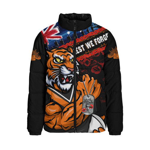 Wests Tigers Padded Jacket Anzac Remembrance Of The Fallen