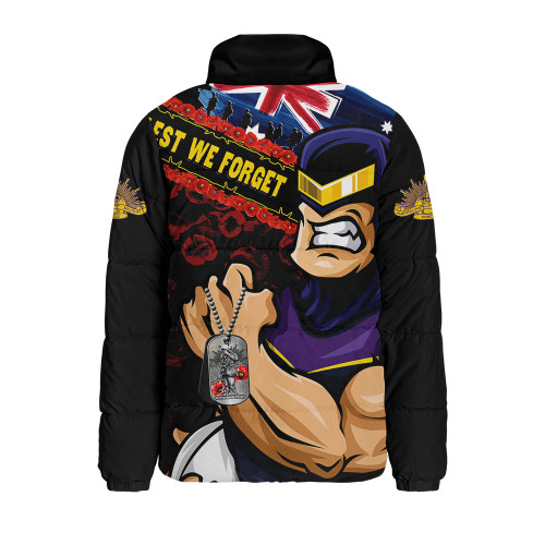 Melbourne Storm Padded Jacket Anzac Remembrance Of The Fallen