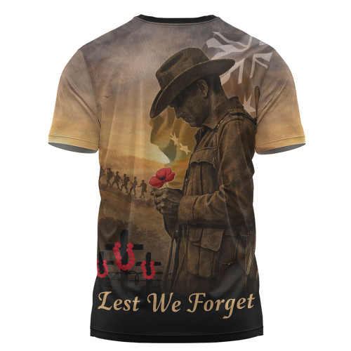 Australia T-Shirt Anzac Day At Dawn We Remember