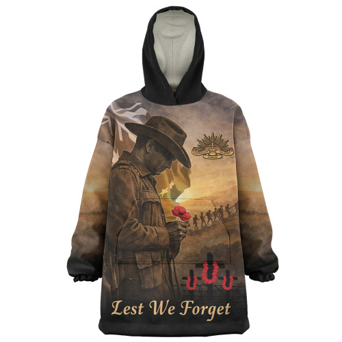 Australia Snug Hoodie Anzac Day At Dawn We Remember