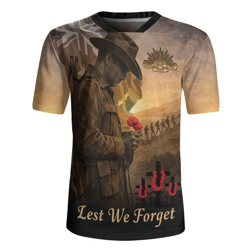Australia Rugby Jersey Anzac Day At Dawn We Remember
