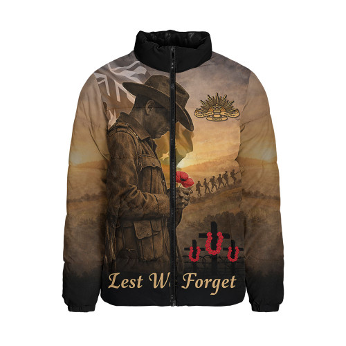 Australia Padded Jacket Anzac Day At Dawn We Remember