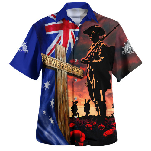 Australia Hawaiian Shirt Lest We Forget Remembrance