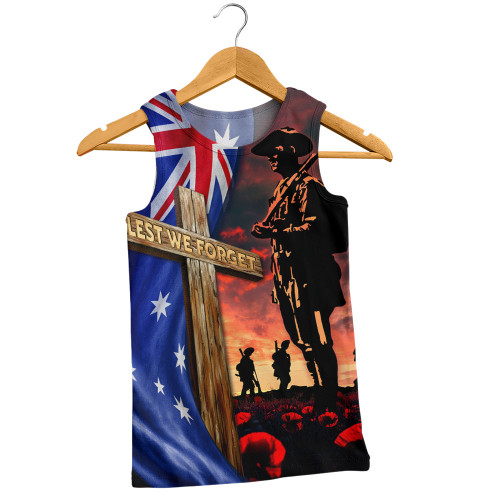 Australia Men Singlet Lest We Forget Remembrance
