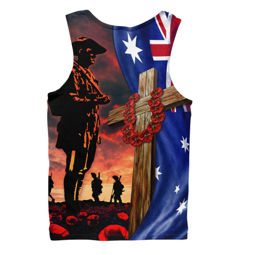 Australia Men Singlet Lest We Forget Remembrance