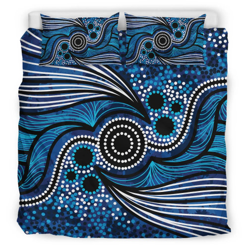 Australia Aboriginal Bedding Set - Aboriginal Dot Art Painting Ver 9 Australia Aboriginal Bedding Set - Aboriginal Dot Art Painting Ver 9