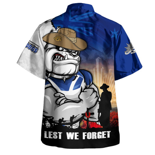 Canterbury-Bankstown Bulldogs Hawaiian Shirt Anzac Day Lest We Forget Silent Dawn