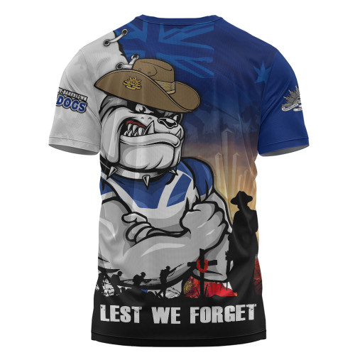 Canterbury-Bankstown Bulldogs T-Shirt Anzac Day Lest We Forget Silent Dawn