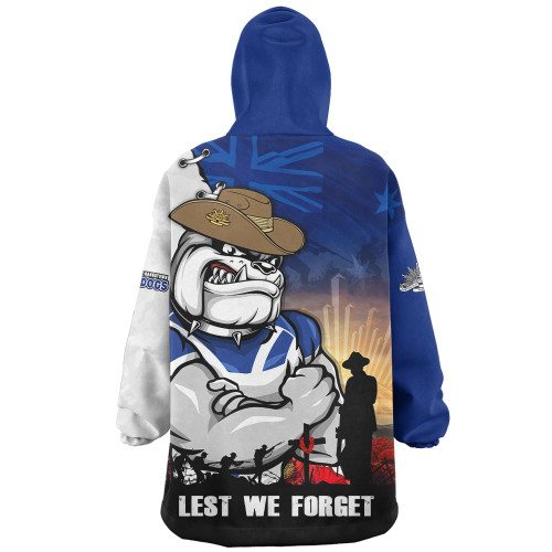 Canterbury-Bankstown Bulldogs Snug Hoodie Anzac Day Lest We Forget Silent Dawn