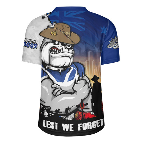 Canterbury-Bankstown Bulldogs Rugby Jersey Anzac Day Lest We Forget Silent Dawn