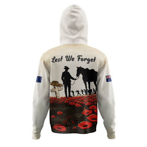 Australia Hoodie Lest We Forget Light Horse Dawn Field