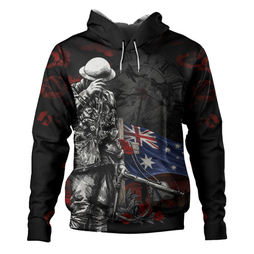 Australia Hoodie Anzac Day Silent Dawn Spirit Of Remembrance