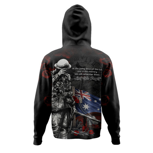 Australia Hoodie Anzac Day Silent Dawn Spirit Of Remembrance