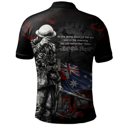 Australia Polo Shirt Anzac Day Silent Dawn Spirit Of Remembrance