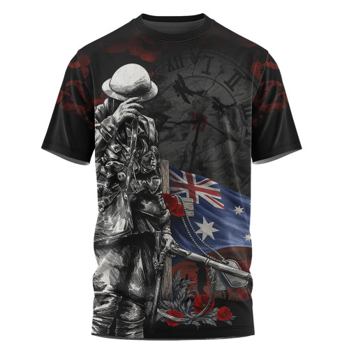 Australia T-Shirt Anzac Day Silent Dawn Spirit Of Remembrance