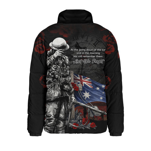 Australia Padded Jacket Anzac Day Silent Dawn Spirit Of Remembrance