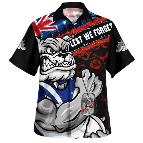 Canterbury-Bankstown Bulldogs Hawaiian Shirt Anzac Remembrance Of The Fallen