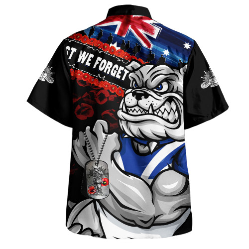 Canterbury-Bankstown Bulldogs Hawaiian Shirt Anzac Remembrance Of The Fallen